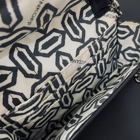 Rebecca Minkoff Silver Studded Black Wallet on Silver Chain - Picture 2 of 3